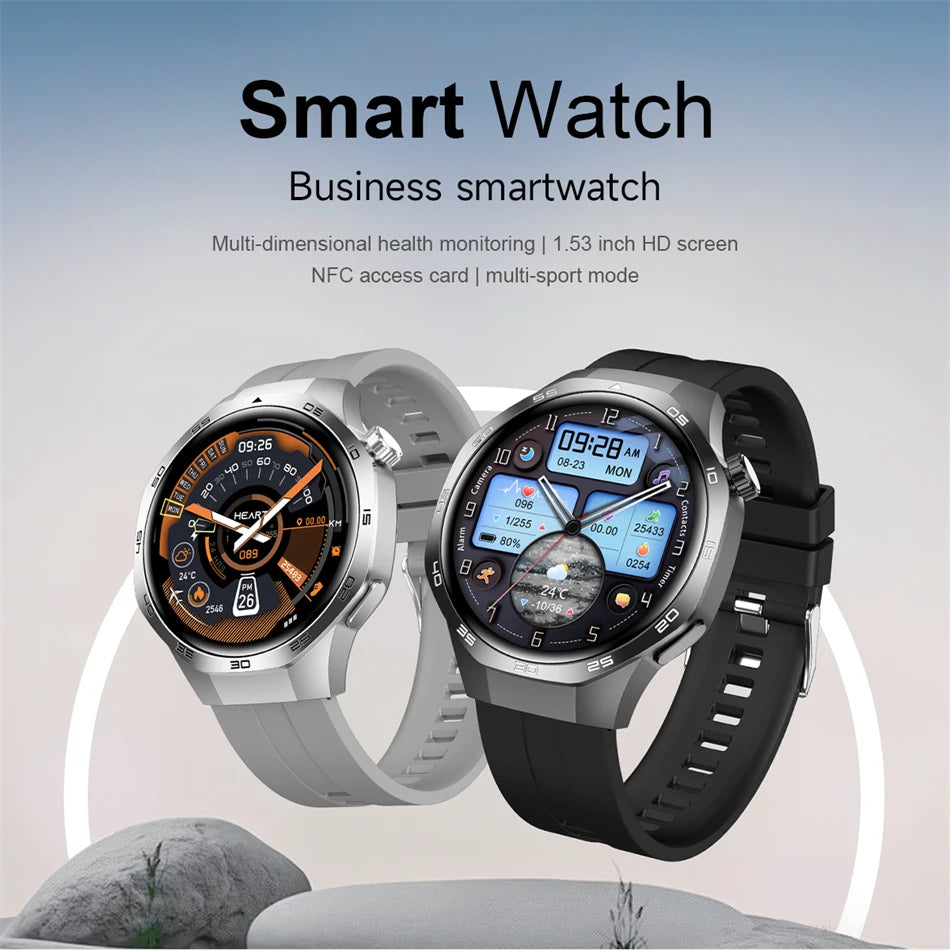 2025 New Watch 5 MAX Smart Watch HD AMOLED Screen NFC GPS Tracker Bluetooth Call Waterproof Sports Health Smartwatch Men Women