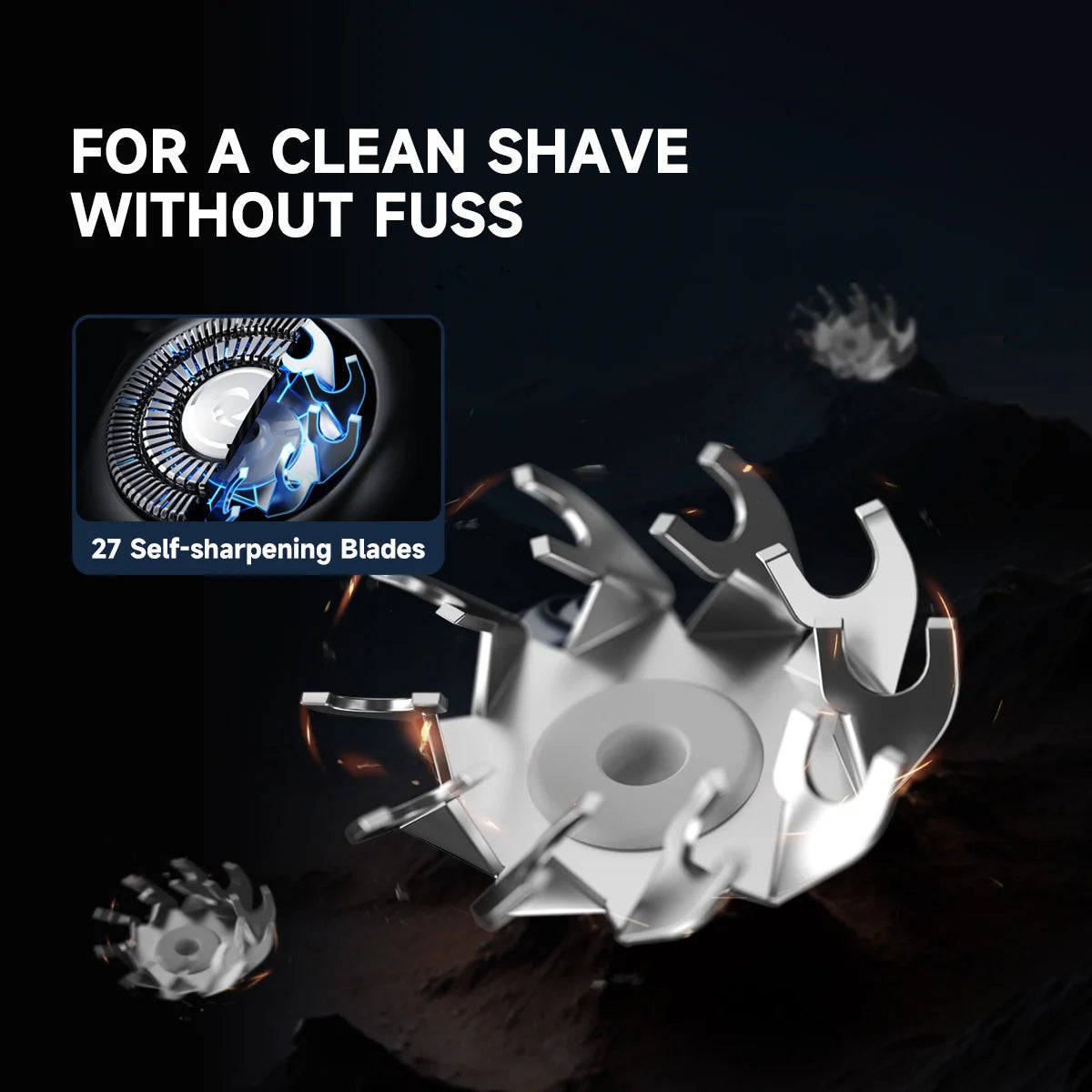 ENCHEN X8S-C Electric Shaver With 4 Replacement Heads Multi-Purpose Waterproof Type-C Rechargeable Portable Men Beard Trimmer