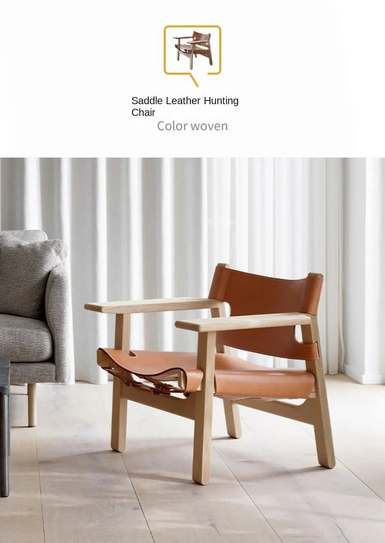 H2O Spanish Sofa Chair Saddle Leather Hunting Chair Living Room Balcony Single Sofa Chair Living Room Home Hot New