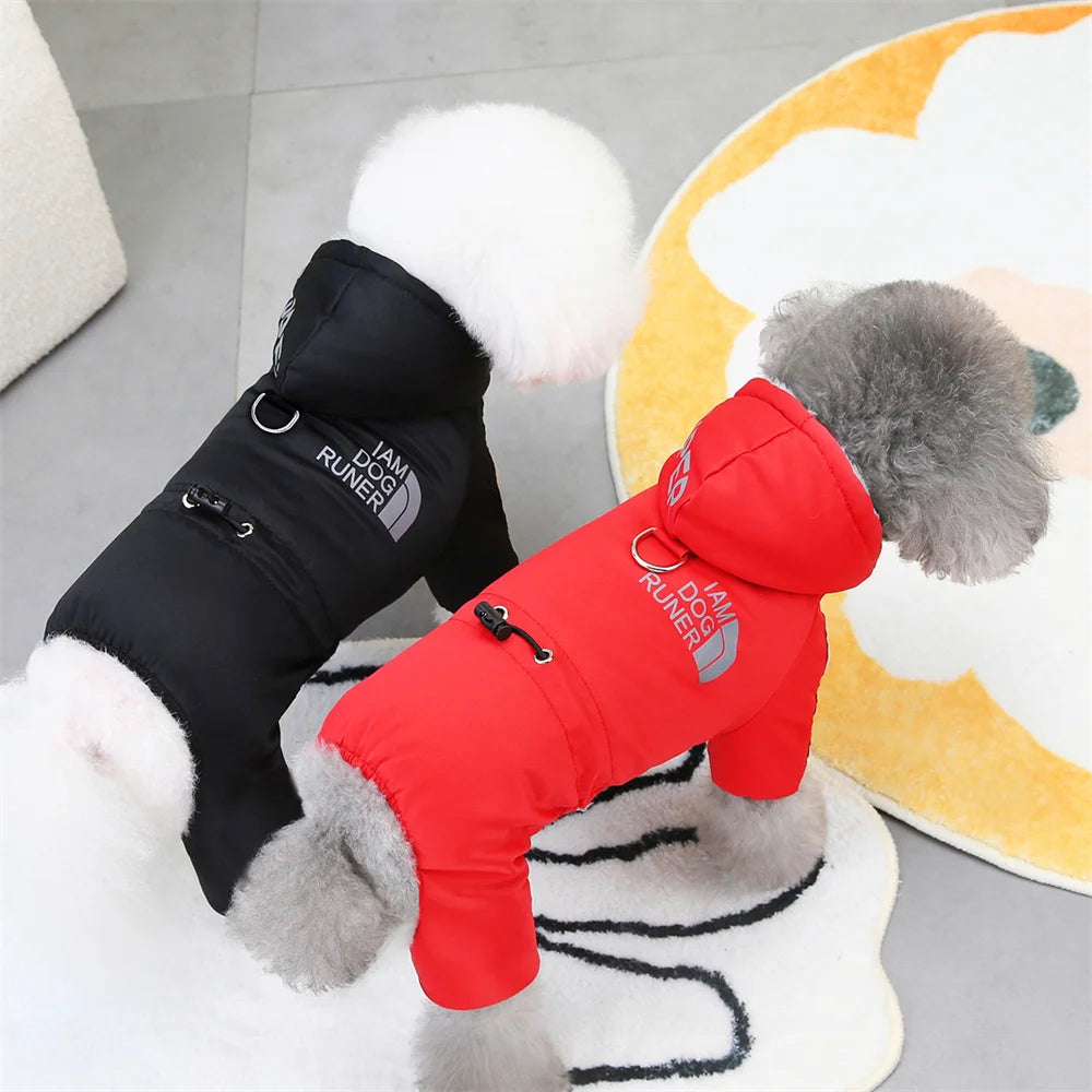 Thicken Warm Dog Jumpsuit Winter Pet Dogs Clothes for Chihuahua Coat Waterproof Hoodie Puppy Overalls Poodle Jacket Pet Apparel