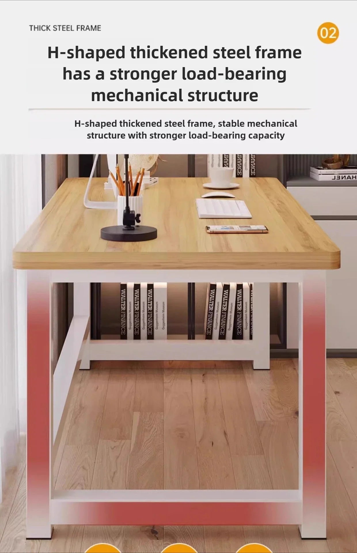 Computer desktop simple desk, home bedroom study desk, student small desk, simple rectangular office desk