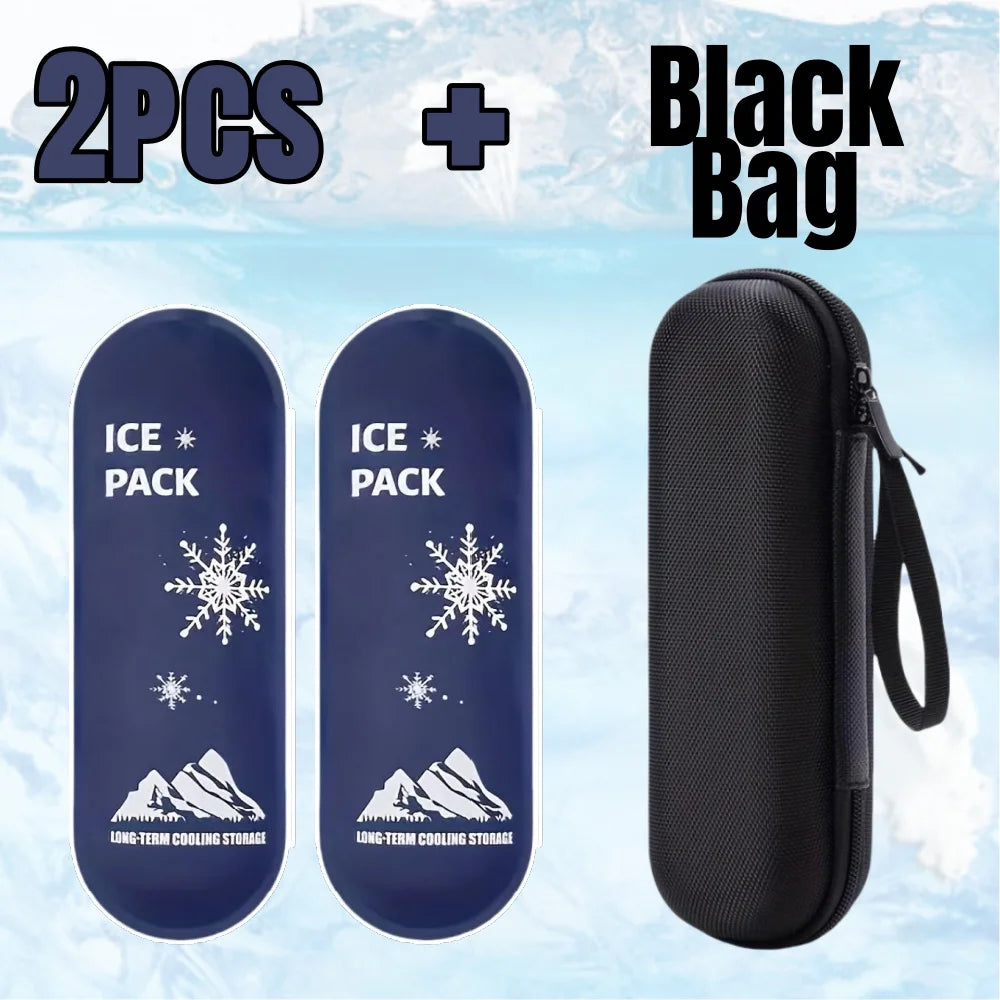 1/6pcs Portable Cooling Ice Bags with Insulin Container Gel Ice Bag Travel Set for Diabetic Outdoor Use Ice Cooler Pack Storage