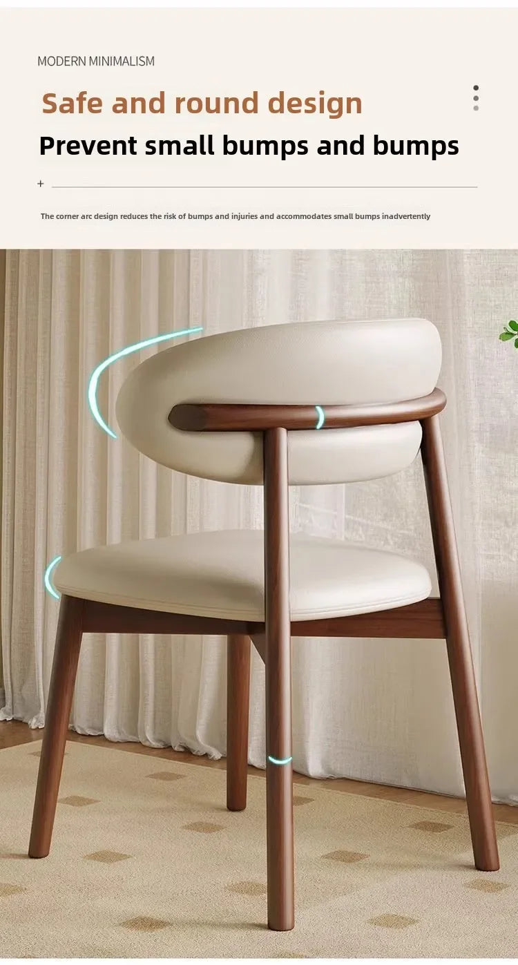 Lounge Vanity Dining Room Chairs Office Single Gamer Home Kitchen Chair Wooden Design Chaises Salle Manger Furniture XR50CY