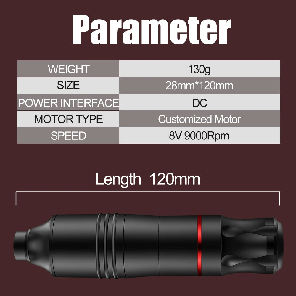 Professional Wireless Tattoo Machine Kit Rotary Tattoo Pen Kit with Wireless Power Supply Inks Needles for Tattoo Beginners Kits