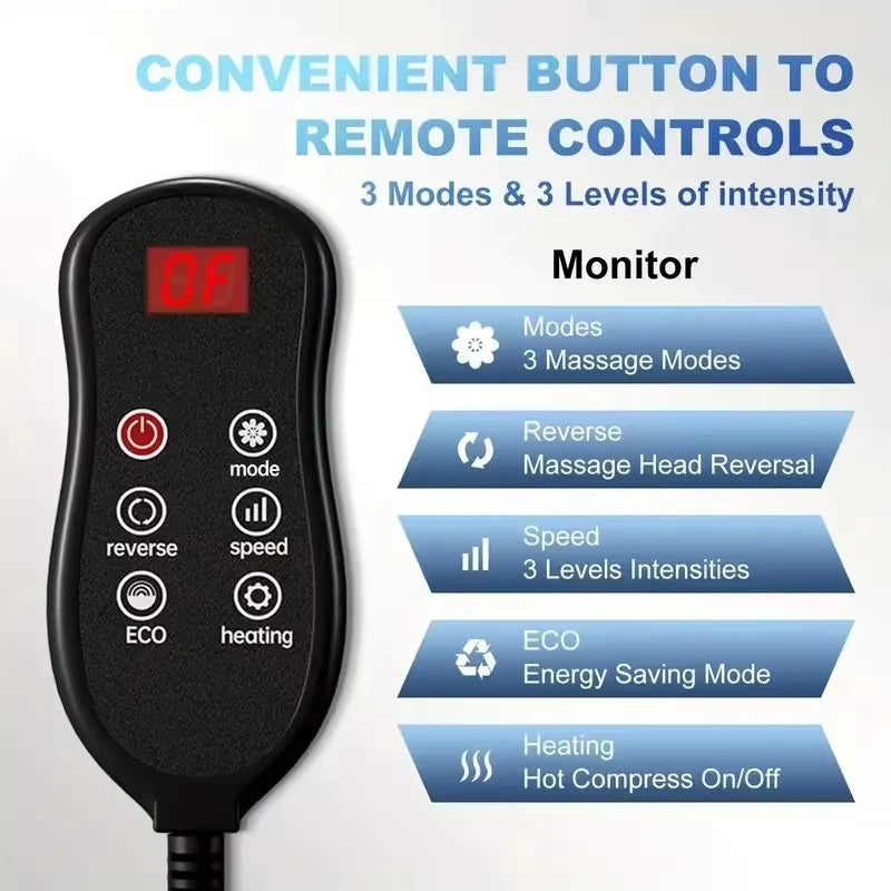 Super Big Electric Leg Massager Smart Heated Calf Massage Shiatsu Kneading Machine Roller Foot Muscle Remote Control Relaxation