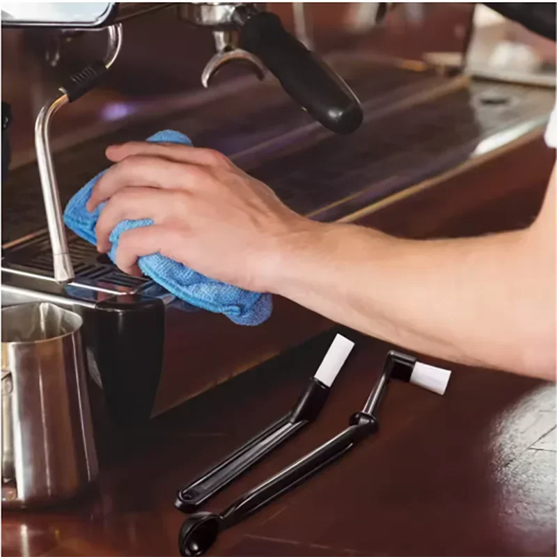 Coffee Brush Set Espresso Brush Kit Include Wooden Coffee Grinder Machine Cleaning Brush and Nylon Espresso Brush