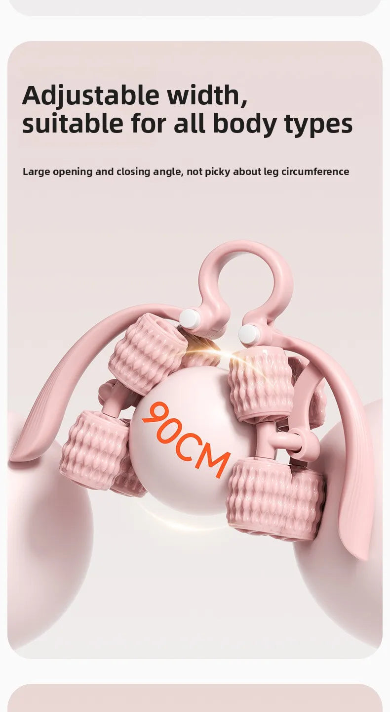 8-wheel multi-functional leg massager ring leg roller thigh calf muscle relaxation lazy neck leg full body massager