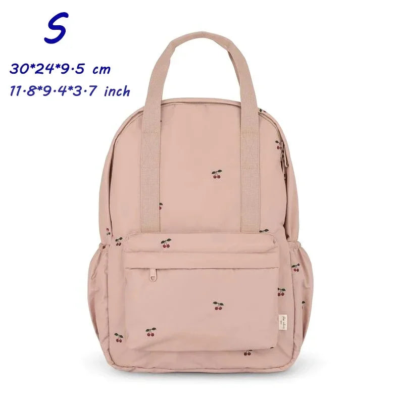 KS Brand Mommy Bag Travel Children Kid Cherry Backpack Primary Schoolbag Baby Waterproof Print Kindergarten Bags Boys Girls Gift