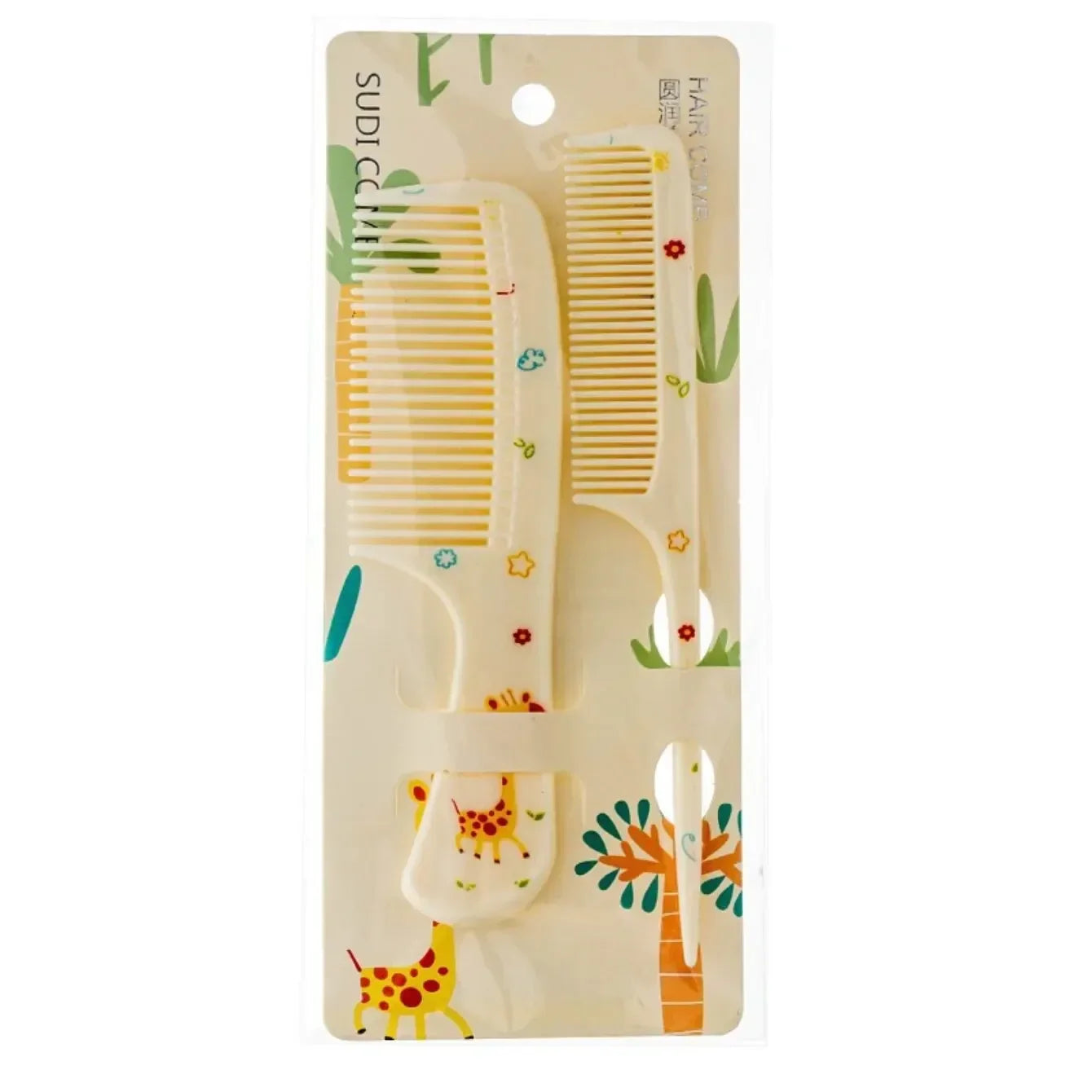 Cute Portable Anti-Static Plastic Hairdressing Comb Hairdressing 2Pcs For Girls Hair Comb Cartoon Baby Child Kids Hair Comb Set
