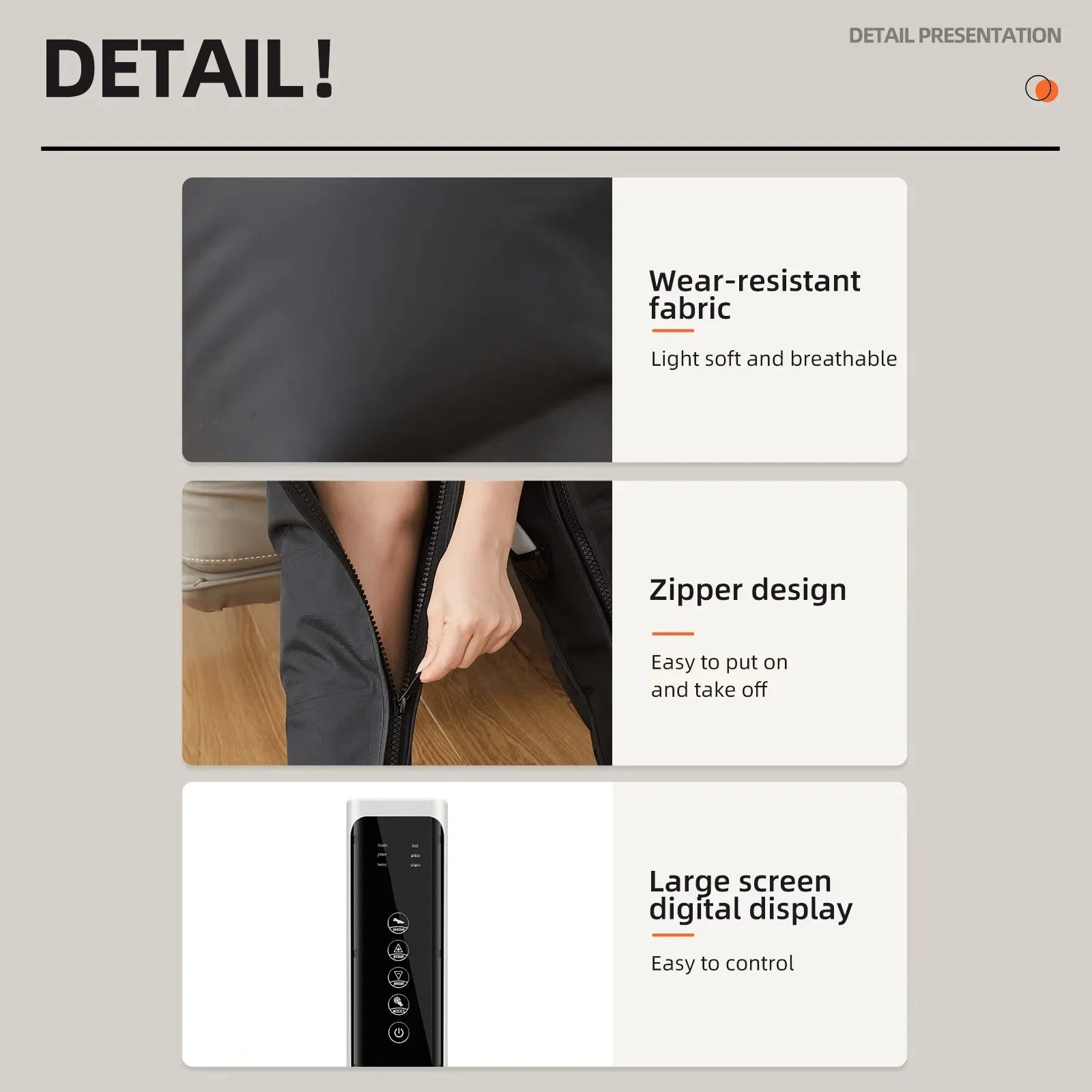 2pcs Professional Air Compression Leg Massager Boots with 6-Airbag Pneumatic, Adjustable Intensity/Speed Modes, Varicose & Muscl