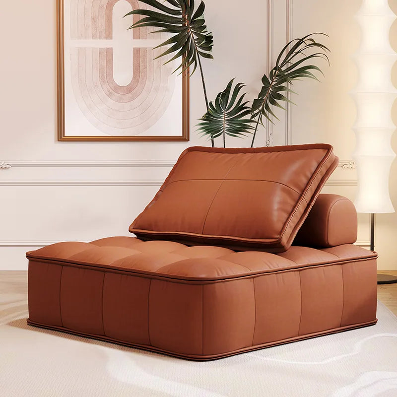 Internet-famous tofu block sofa: light luxury tech fabric lazy sofa, convertible for lying and sleeping, small-sized square sofa