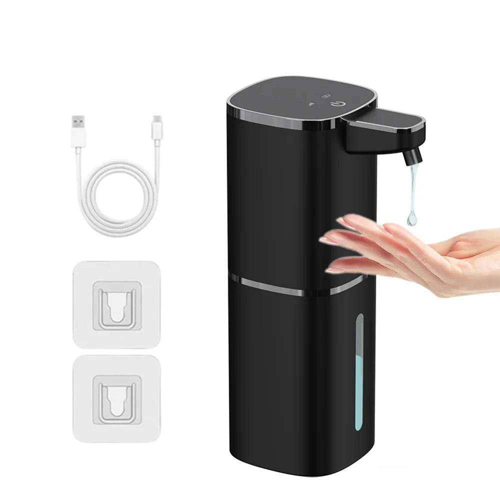 400ML Light Display Wall-Mounted Or Desktop 4-Levels Adjustable Induction Infrared Electric Automatic Smart Sense Soap Dispenser