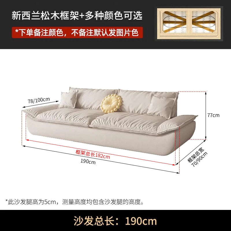 Minimalist Living Room Sofas Oversized Cushion Individual Nordic Living Room Sofas 2 Seater Modern Divano Soggiorno Furniture