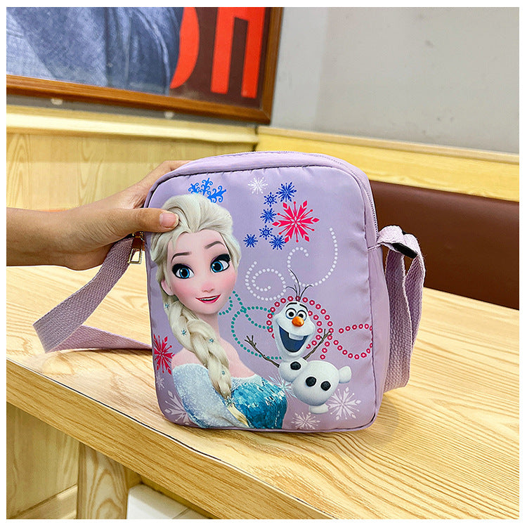 Disney New Cartoon Frozen Children's Bag Baby Girl Cute Princess Crossbody Bag Elsa Gift Shoulder Mobile Phone Bag