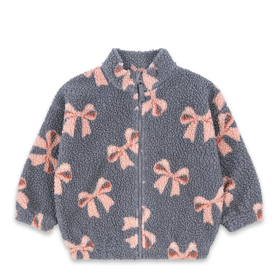 2025 KS Brand Winter Baby Girls Boys Lambswool Cherry Jackets Kids Clothes Boys Sequin Cartoon Outerwear Children's Coats 1-9Yrs