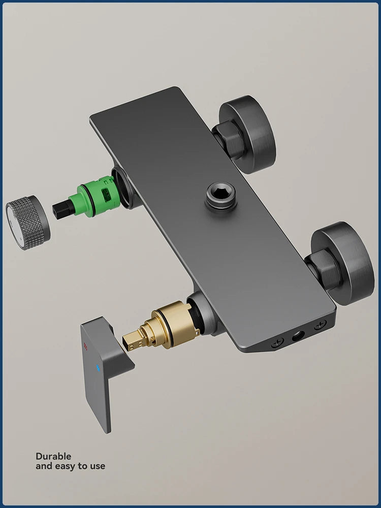 Knob Type Three Ways Water Outlet Sunflower Shower System Wall Mounted Bathroom Shower Faucet Set Rainlfall Bathroom Shower Set