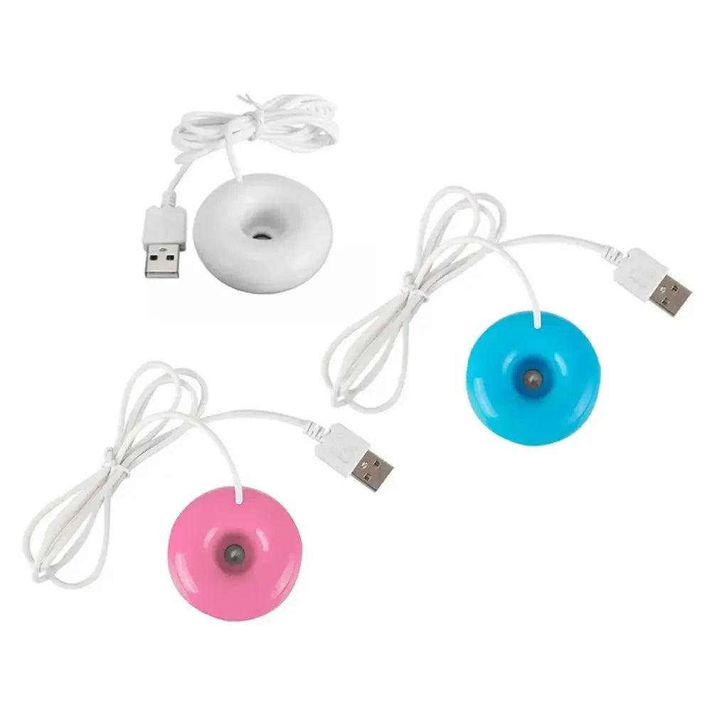 Mini Donut Negative Ion Humidifier USB Round Household Air Purifier for Home Office Desktop Donut Steam Diffuser Mini Sprayer