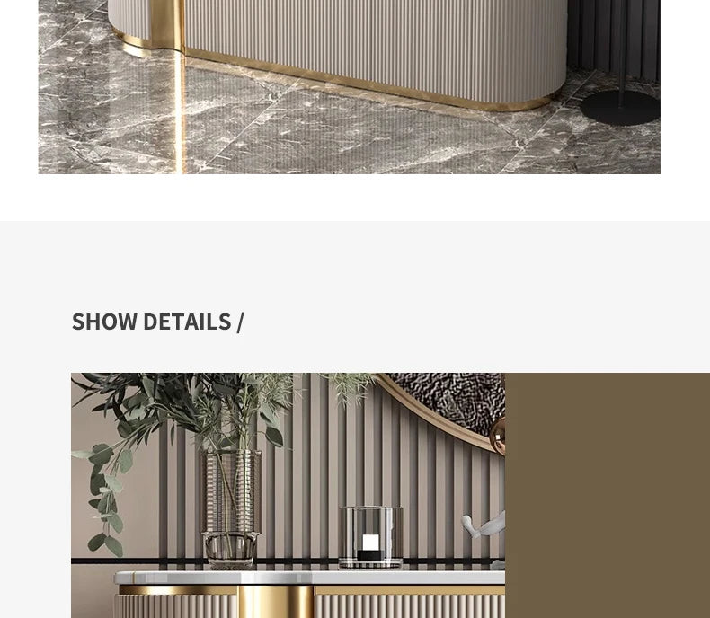 Modern Luxury Kitchen Furniture Dining Room Console Table Cabinet Table Sideboards Storage Cabinet With Doors