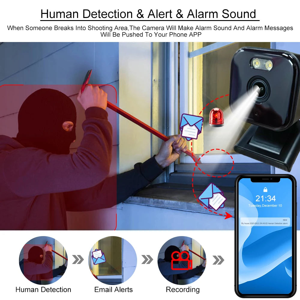 5MP Tuya Magnetic Camera Wireless Mini Color Night Vision Wifi Baby Monitor Cam Outdoor Wateproof CCTV Video Surveillance Camera