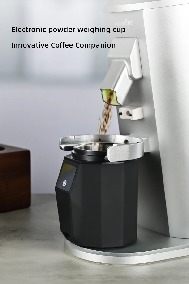 Portable Usb Rechargeable 500G/0.1g LED Display Screen Multiple Functions 304 Stainless Steel Coffee Electronic Scale Dosing Cup