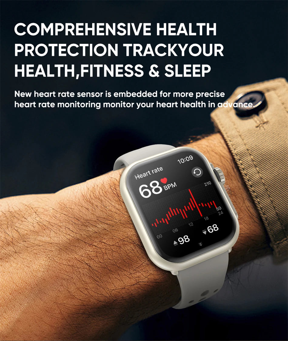 2025 New For Huawei Xiaomi Smart Watch Men Women 1.85-Inch HD AMOLED Full Touch Screen IP68 Waterproof Bluetooth Call SmartWatch