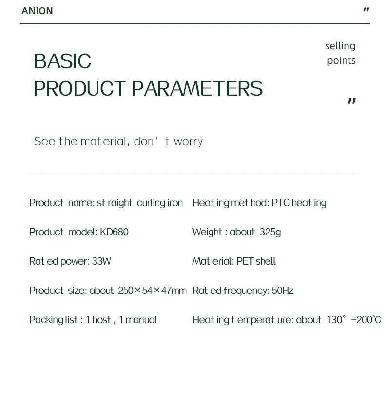 KSKIN Top Hot Sale Hair Straightener 2 in 1 Mini Brush Multifunctional Professional Hair Flat Iron Hair Comb