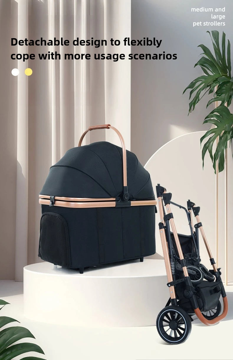 2025 New Pet Stroller Portable Pet Carrier Lightweight Foldable Dog and Cat Stroller Outdoor Travel Pet Stroller