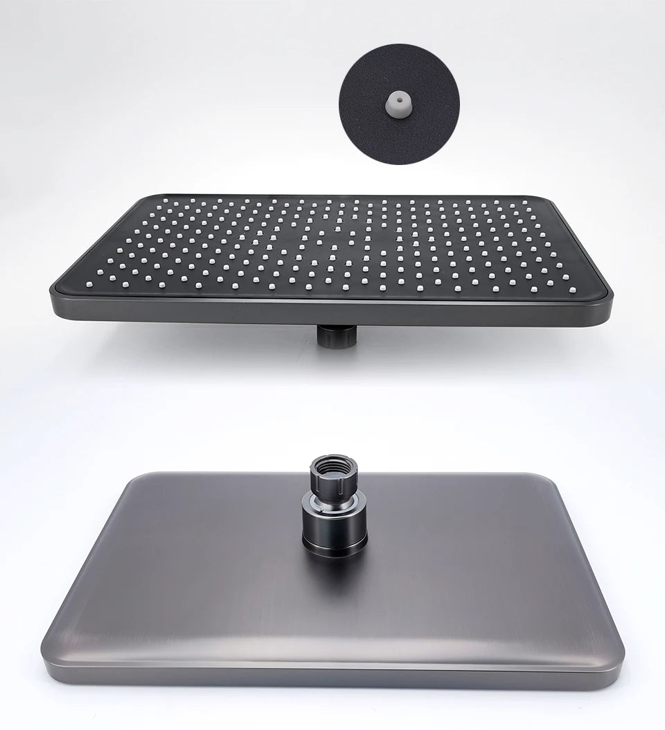 VGX Thermostatic Shower System Intelligent Digital Bathroom Shower Faucet Set Temperature Display Rainlfall Bathroom Shower Set