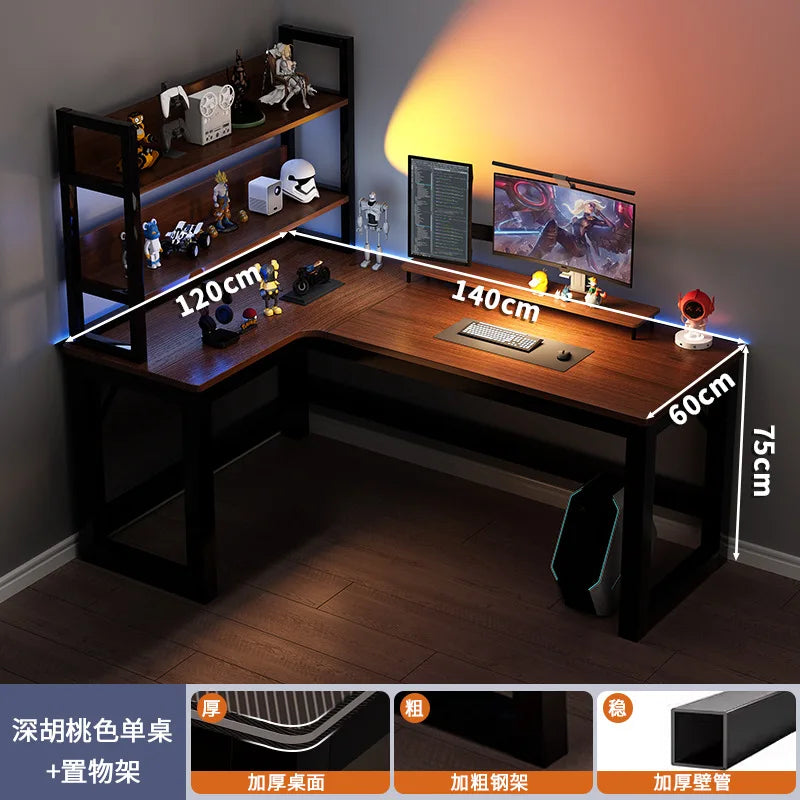 Creative Corner Computer Desks European Office Furniture Double Table Internet Cafe Gaming Desk Home Bedroom Wooden Study Table