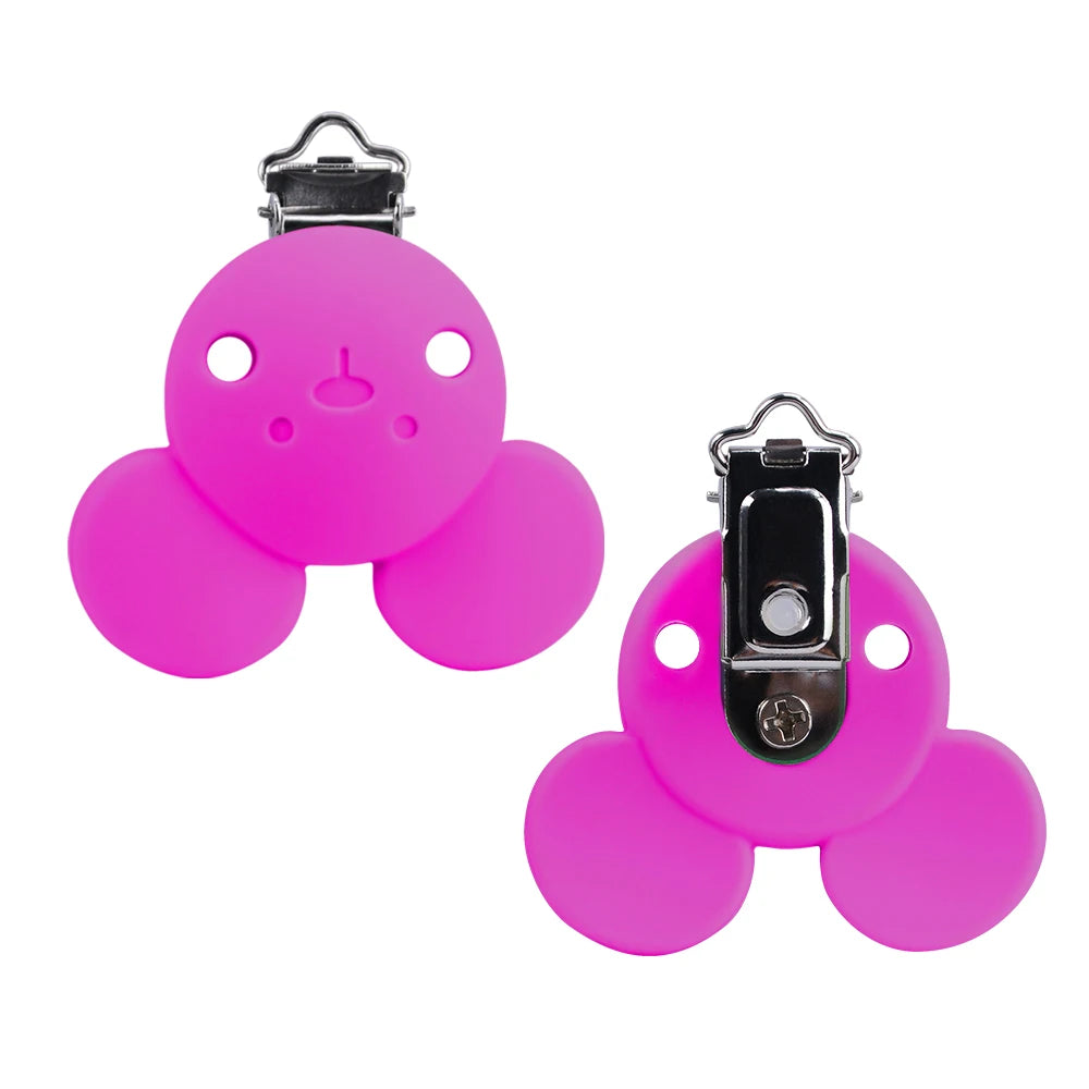 Lofca Silicone Clip 5 PCS Baby Pacifiers for DIY Pacifier Chain Nursing Teething Baby Gifts Food Grade Free BPA Baby