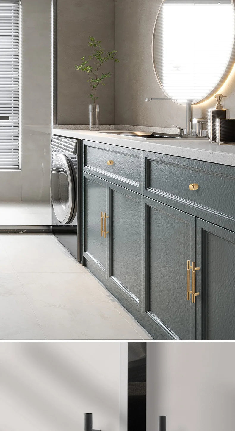 Black Gold Knurled Kitchen Cupboard Cabinet Storage Handles Closet T Bar Wardrobe Door Pulls Door Knobs Home Furniture Handles