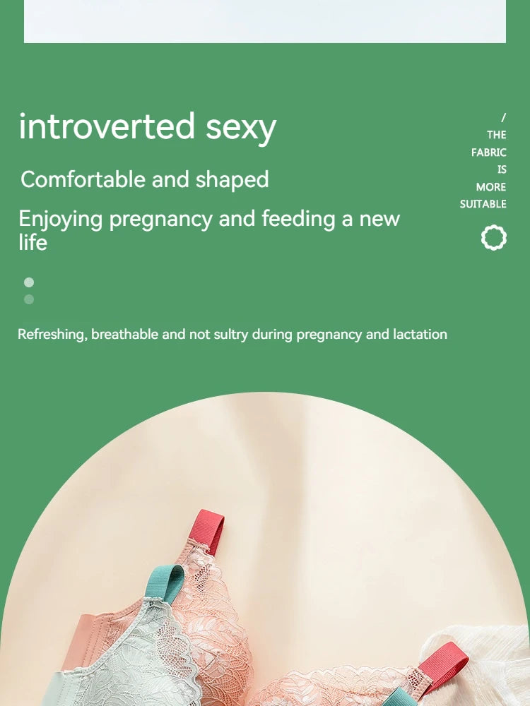 Thin Lace Maternity Breastfeeding Underwear For Women Comfortable Breathable Gathered Anti Sagging Bra For Pregnant Women