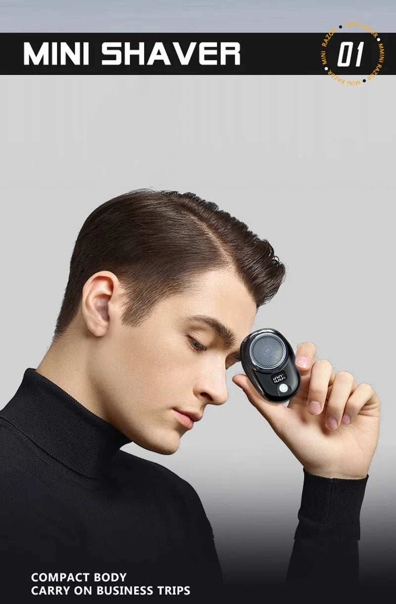 Electric Travel Shaver Portable Razor Man Wet And Dry Usb Rechargeable Shaver Typec Charging Shaving Machine Mini For Men