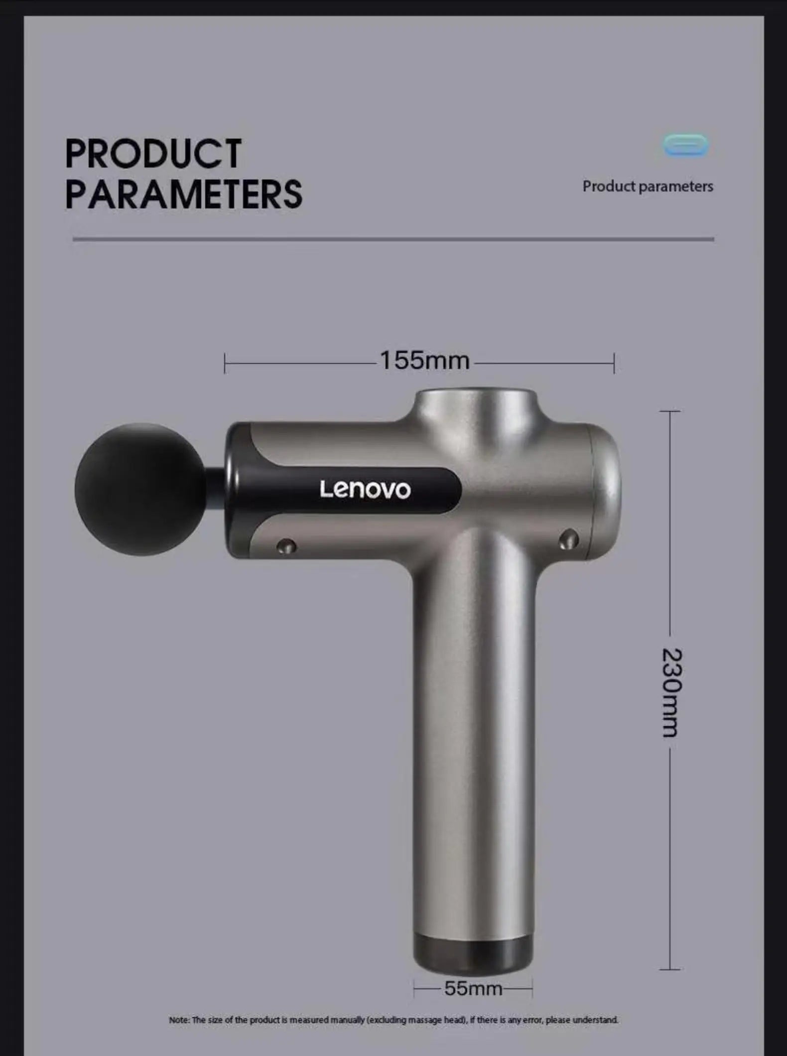 Lenovo Brand Fascia Gun Deeply Relieves Muscle Soreness Fitness and Relaxation Equipment LED Touch Screen 8Massage Head Gifts