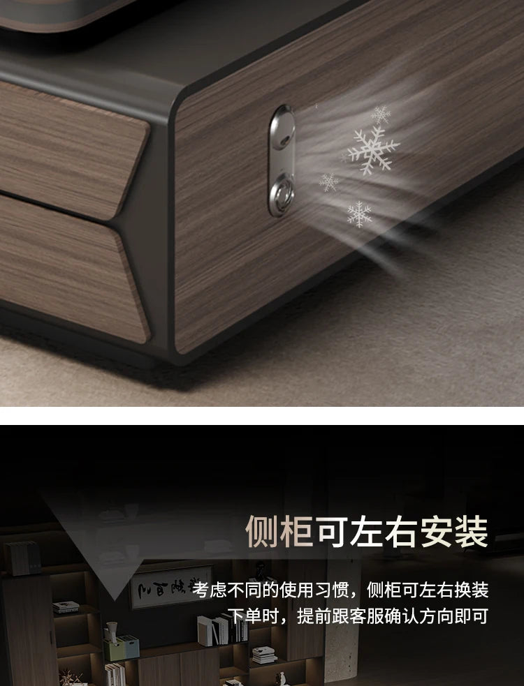 L-shaped luxury chairperson's room manager chair combination simple modern president's desk furniture Executive Office Desk home