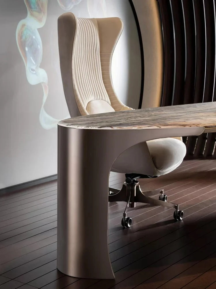 mid-century Marble office desk high-end luxury fashion design Computer desk Elegant comfortable mesa para escritório furniture