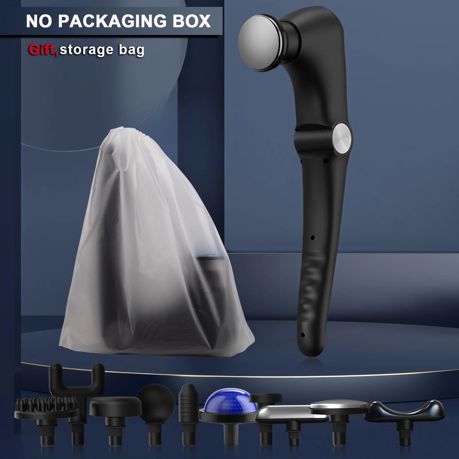 Fascia Gun Massage with Hot and Cold Heads Adjustable Angles Portable Percussion Back Massager for Muscle Neck Body Fitness