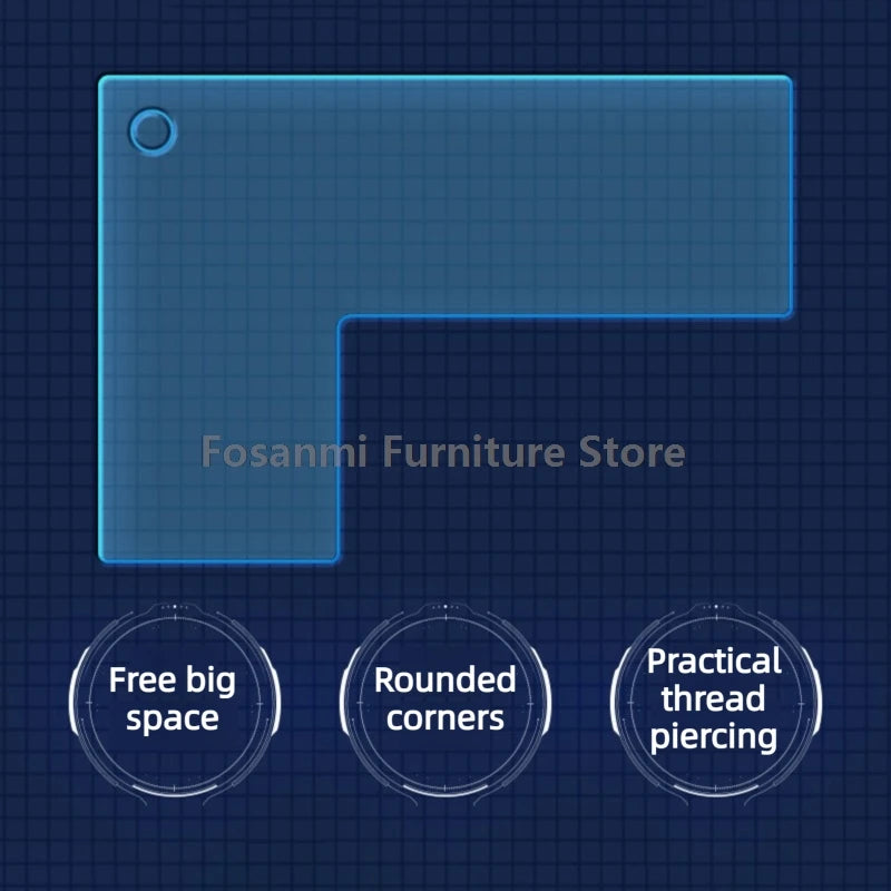 Modern L-Shaped Gaming Work Desk Chair Set Corner PC Table for Room Home Office Computer Desk and Chair Set Furniture with Shelf