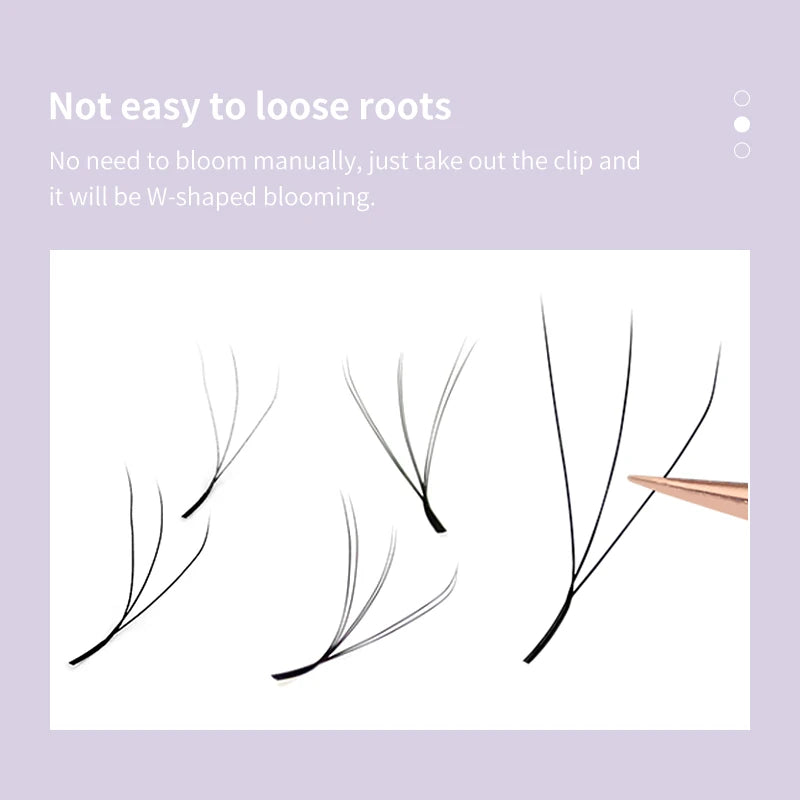 DIYDAY W Shape Eyelash Extension 3d 4d 5d 6d 7d 8d W-Shaped Eyelashes Premade Fans Individual BASF Mink Faux Lashes