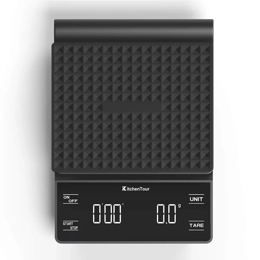 Digital Coffee Scale with Timer 3kg Multifunction Kitchen Tools 0.1g Precision LCD Display for Pour over Drip Espresso Weighing