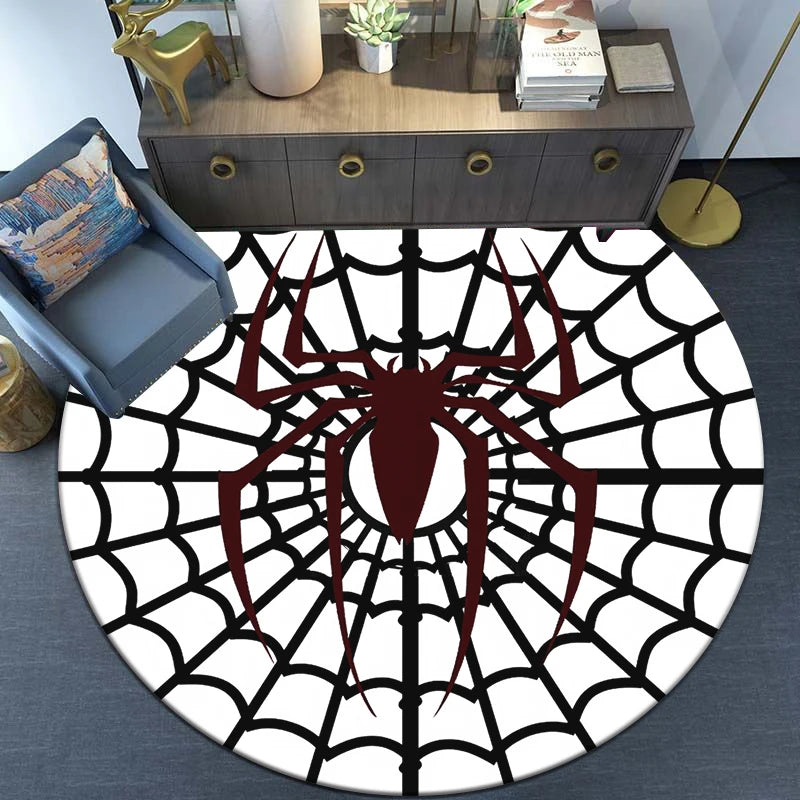 Spider Man,handsome,HD Printed Round Carpet.Bedroom,office,Balcony,Entry Door,Sofa,bed,Chair Non-slip Mat.Gift,Picnic,Camp,Rug