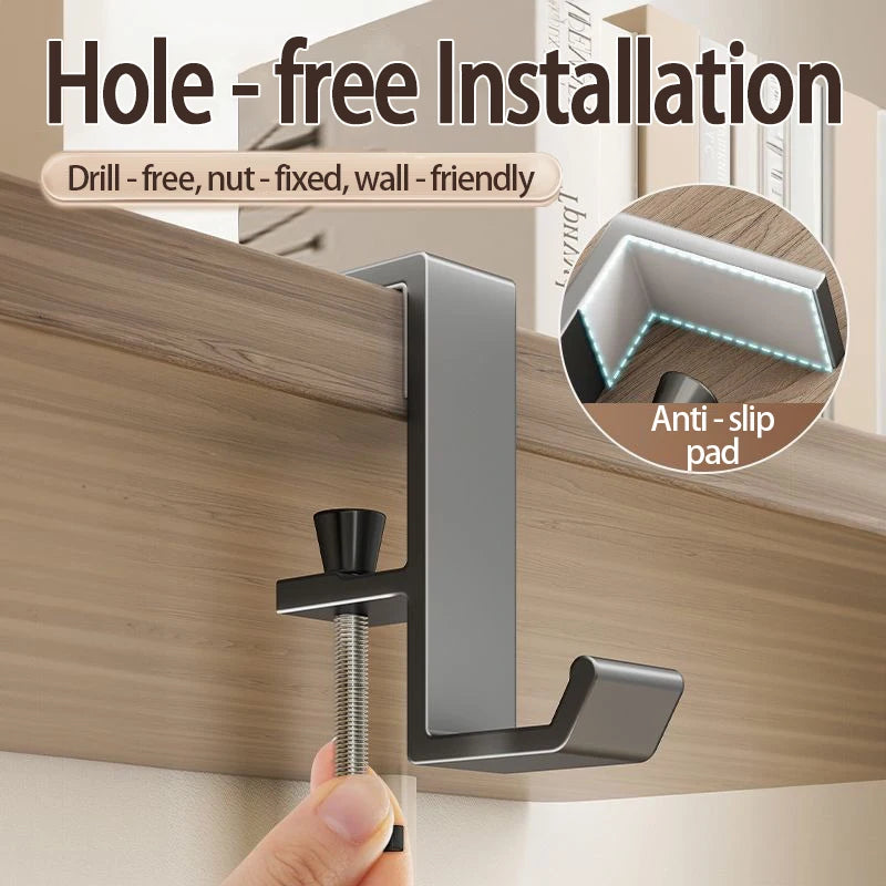 1pcs Punch-free Desk Hook Adjustable Desk Edge Hook Multi - Functional Gaming Headset Hanging Hook Home Office Organizer