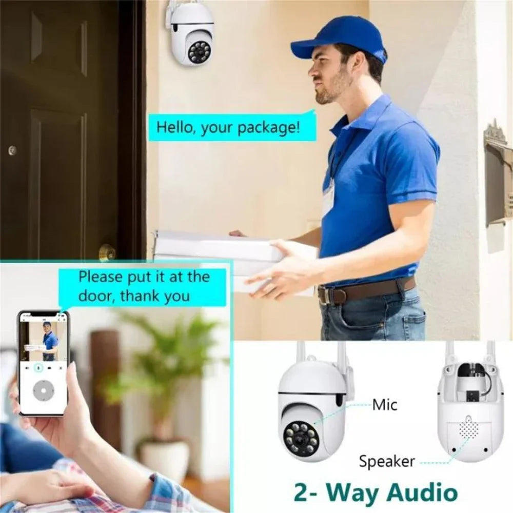 4K 8MP WiFi Wireless Monitor Camera Motion Detection Two-Way Audio Smart Home Security Protection 355°/90° Swivelling IP Camera