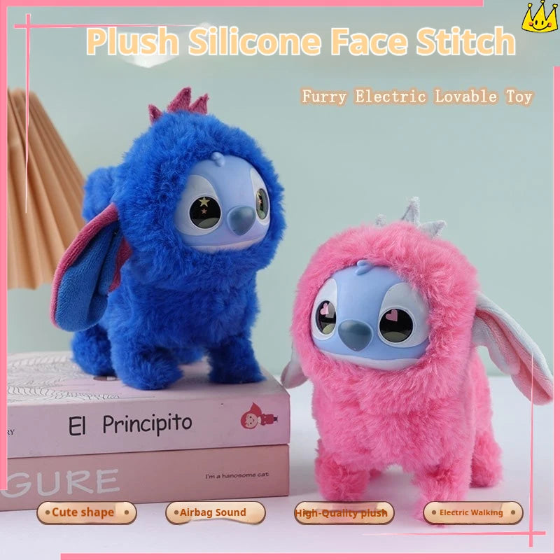 Plush Toys Walking Stitch Toys Interactive Electronic Pet Plush Toy Stitch Toy Puppy Woof and Moving Animated Nodding Head Gifts