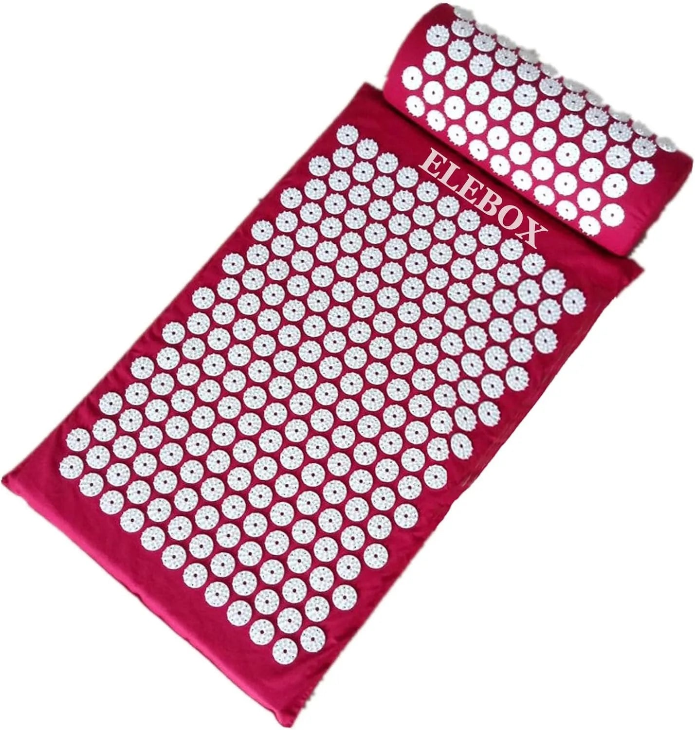Acupressure Mat Massage Acupuncture Mat and Pillow Set  with Spike Points for Neck, Back and Stress Relief