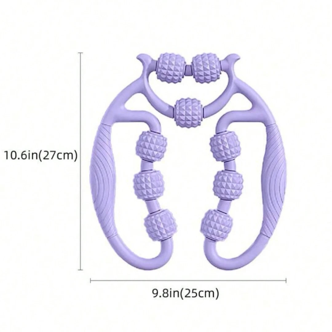 1Pcs 9-Wheel Muscle Roller for Cellulite Reduction And Muscle Soreness Relief - Fascia Massage Tool for Thigh Calf Arm