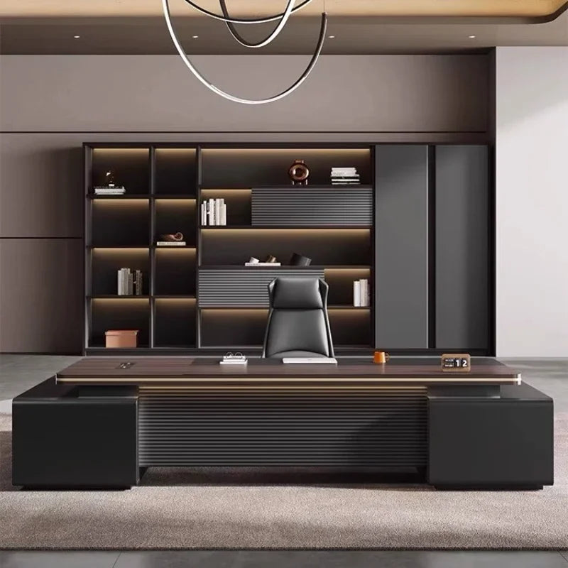 modernOfficedesk desktop table Furniture Standing l shaped gamingdesk computer gamer cabinets executive desk Work Desk Organizer