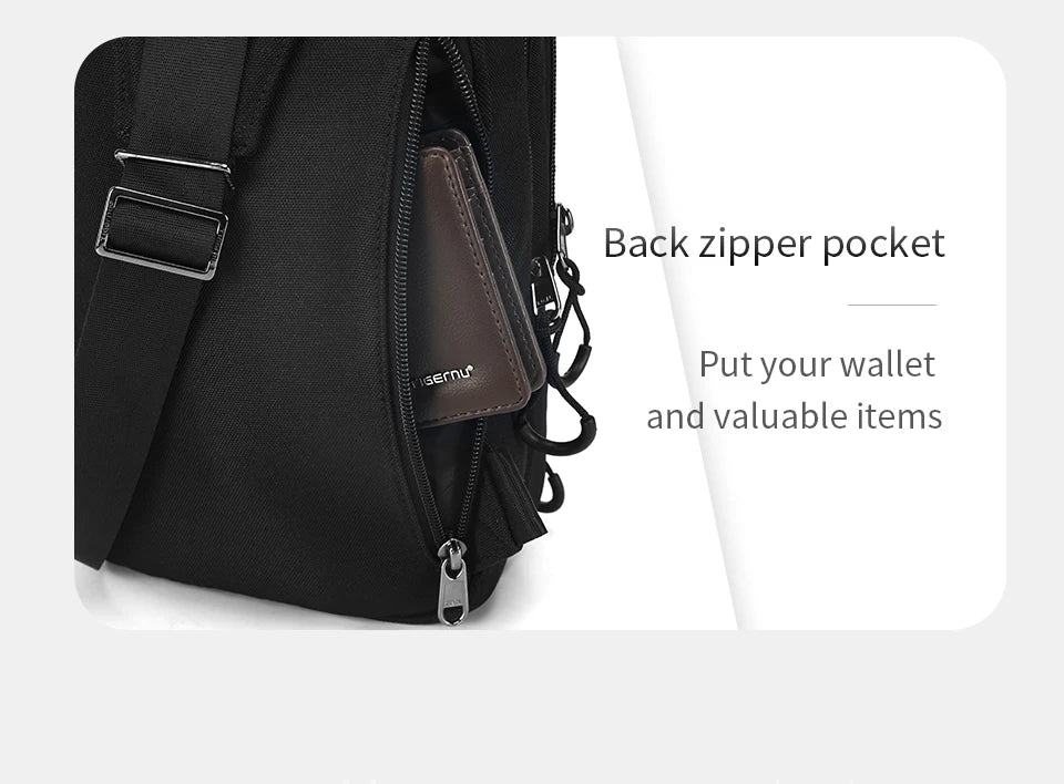 Tigernu Chest Bag For Men Cool Style Men Shoulder Bag 9.7inch IPad Bag Casual Male Crossbody Bag Lightweigt Mini Bags