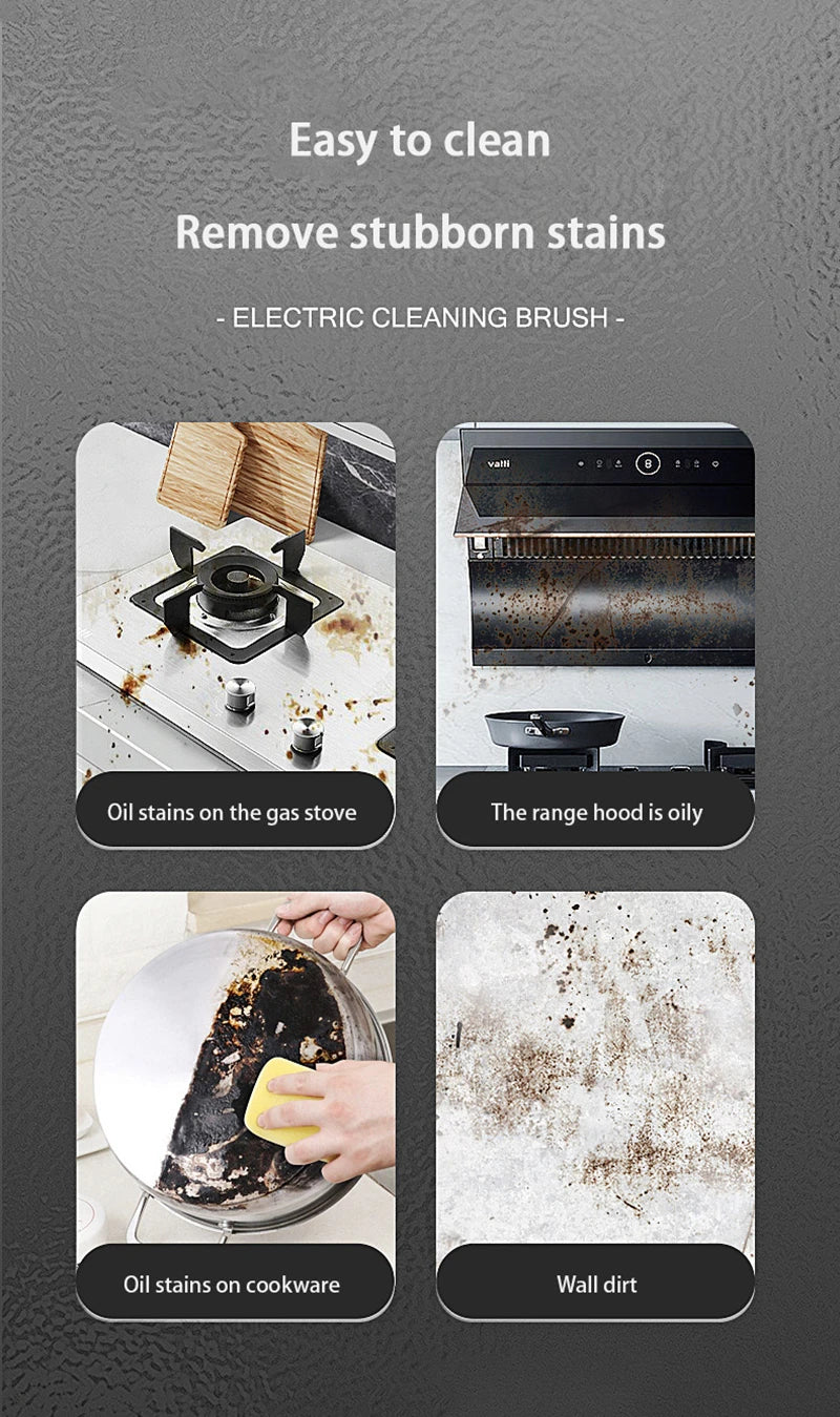 Xiaomi Electric Cleaning Brush Wireless Black High-power Multifunctional Bathroom Waterproof Portable Cleaning Brush Household