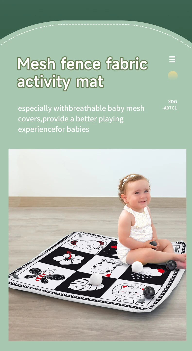 Baby Play Gym Play Mat Children Play Mat Rack Newborn Baby Activity Gym Mat 0-36 Months Tummy Time Crawling Game Blanket Toys